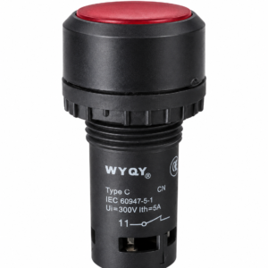 Bouton poussoir industriel rouge